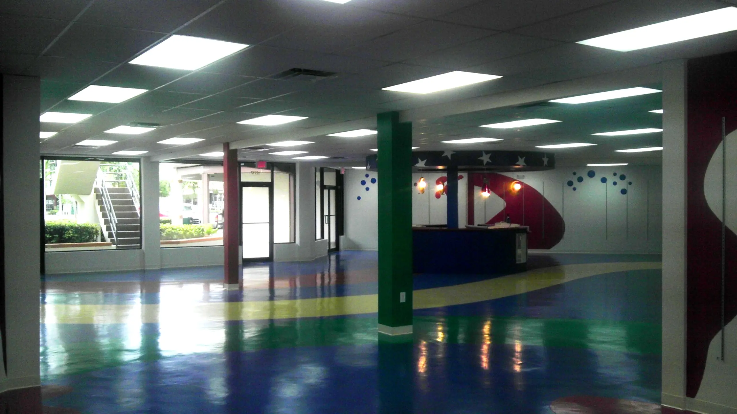 Completed colorful retail interior at Magic Kids