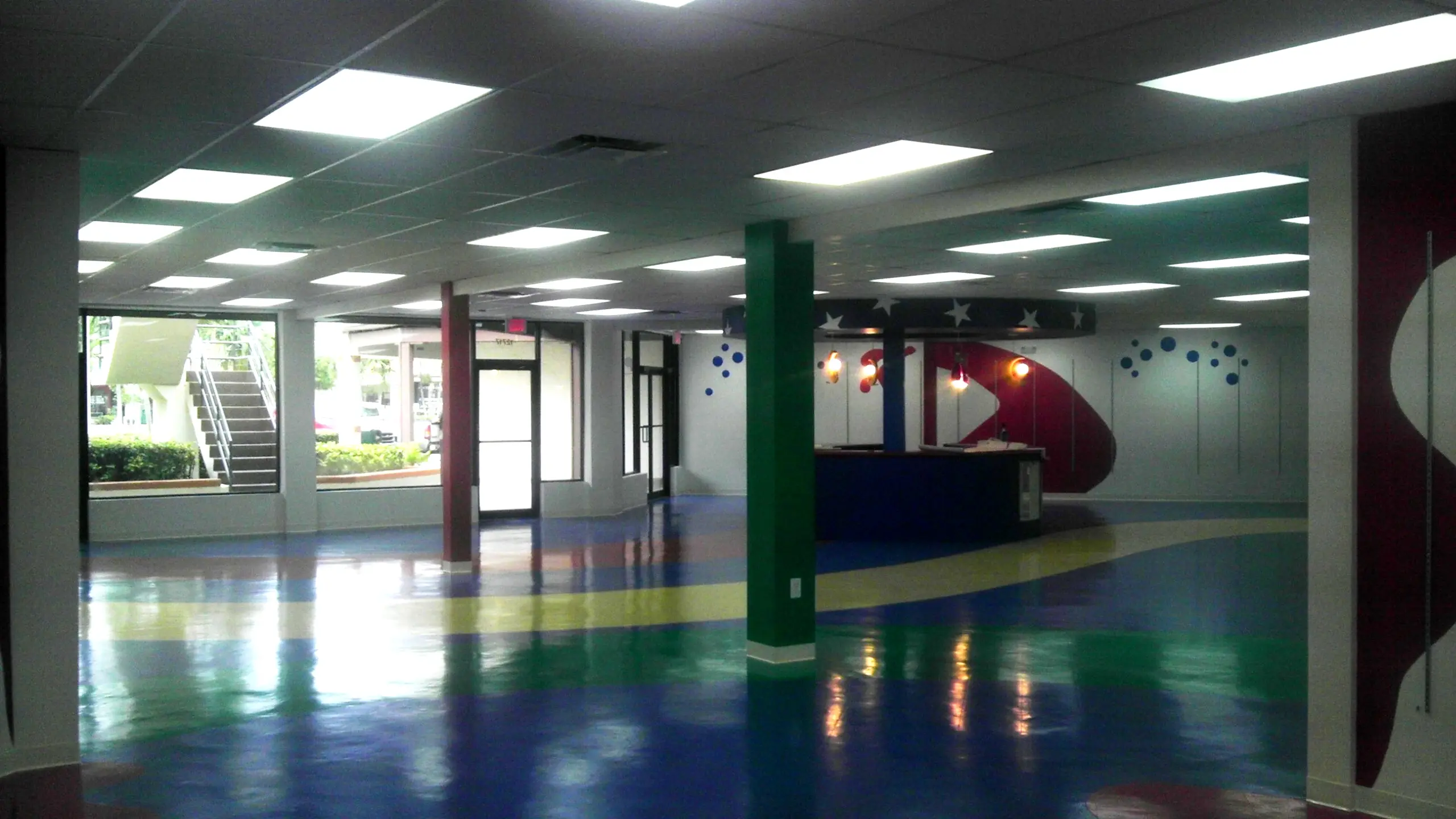 Completed colorful retail interior at Magic Kids