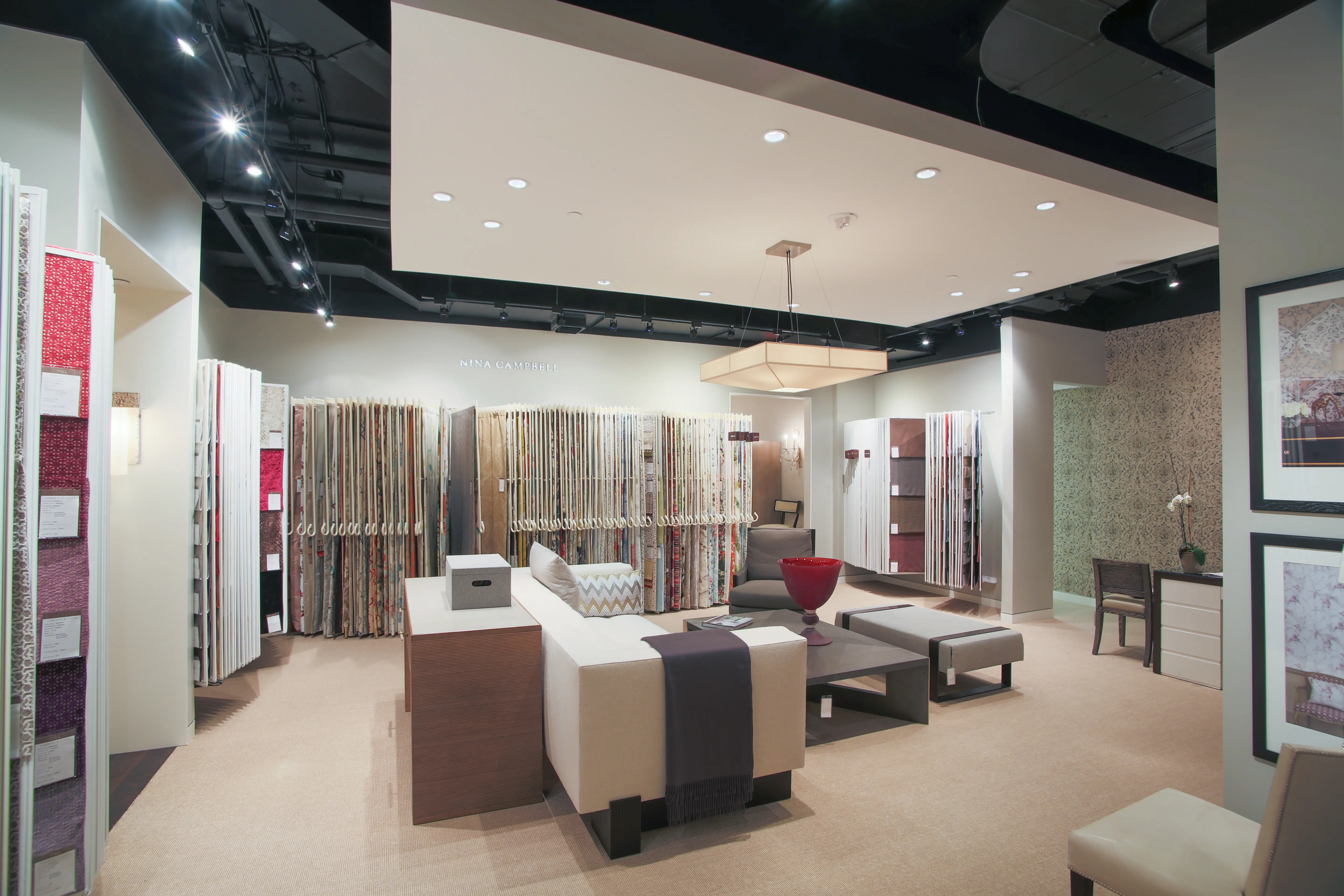 Completed contemporary commercial interior for Ammon Hickson